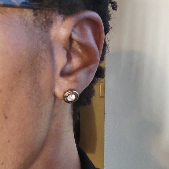 Coach Gold Crystal Stud Earrings - Picture 6 of 6